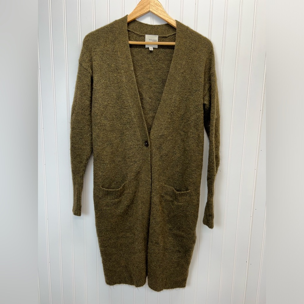 Wilfred Free Wool Blend Long Cardigan Sweater Sz XXS‎